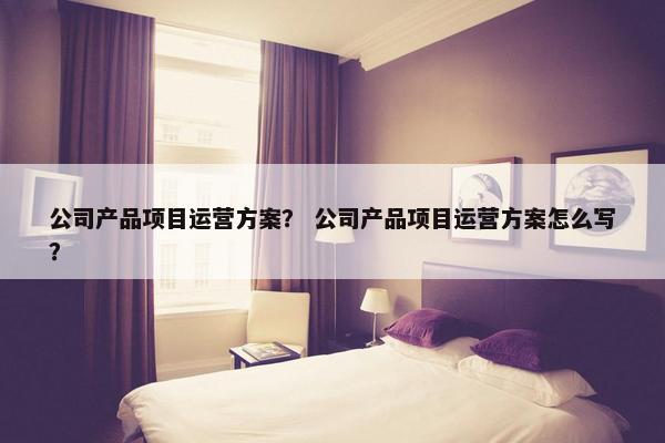 公司产品项目运营方案？ 公司产品项目运营方案怎么写？
