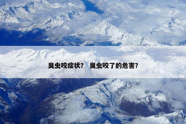 臭虫咬症状？ 臭虫咬了的危害？