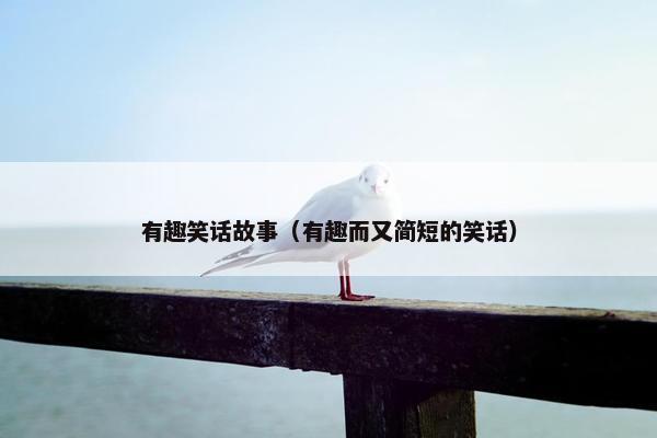 有趣笑话故事（有趣而又简短的笑话）