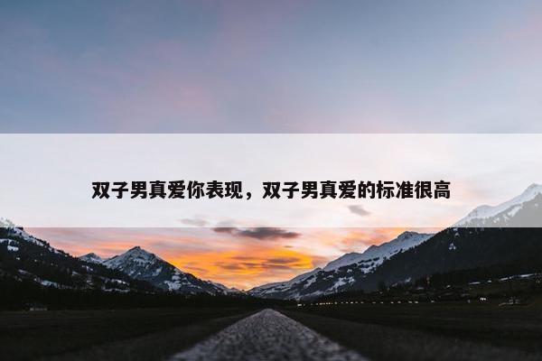 双子男真爱你表现，双子男真爱的标准很高
