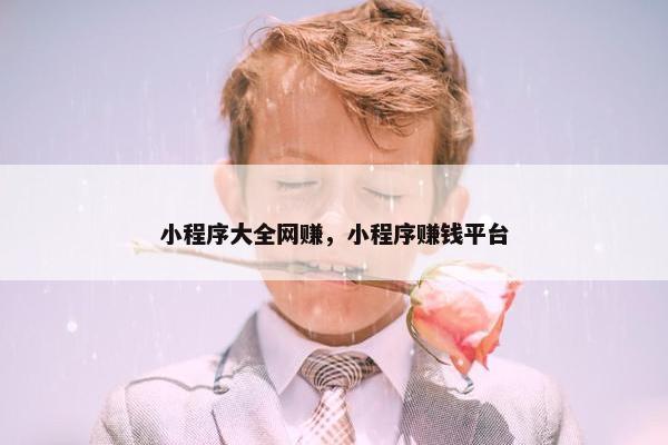 小程序大全网赚，小程序赚钱平台