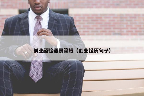 创业经验语录简短（创业经历句子）