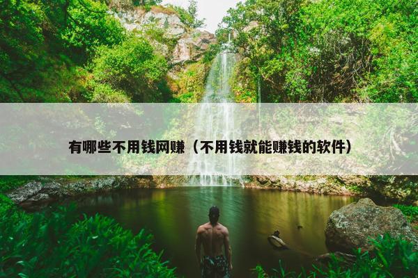 有哪些不用钱网赚（不用钱就能赚钱的软件）