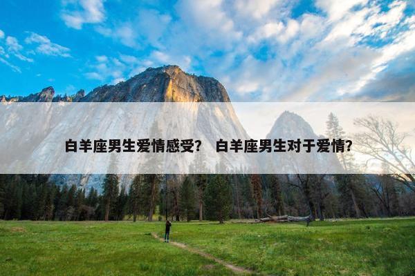 白羊座男生爱情感受？ 白羊座男生对于爱情？