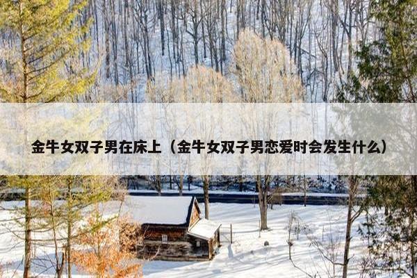 金牛女双子男在床上（金牛女双子男恋爱时会发生什么）
