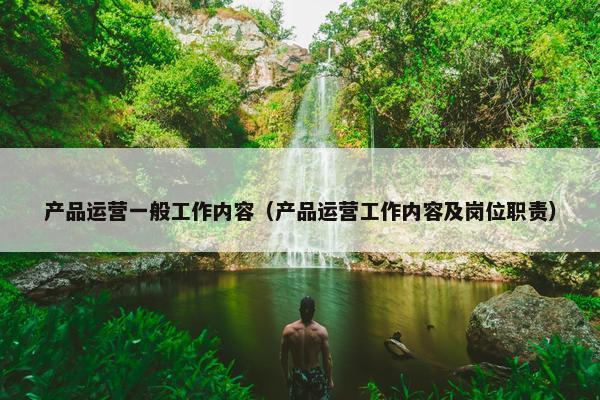 产品运营一般工作内容（产品运营工作内容及岗位职责）