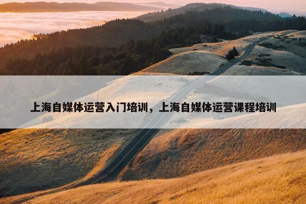 上海自媒体运营入门培训，上海自媒体运营课程培训