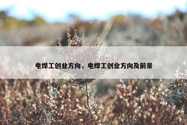 电焊工创业方向，电焊工创业方向及前景