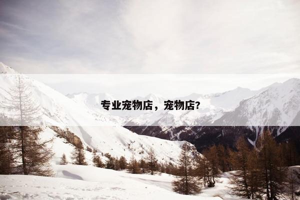 专业宠物店，宠物店?