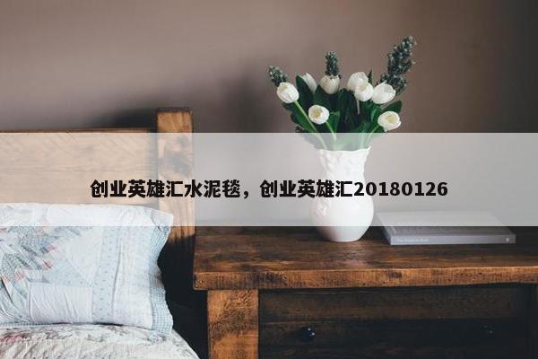 创业英雄汇水泥毯，创业英雄汇20180126