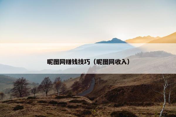 昵图网赚钱技巧（昵图网收入）