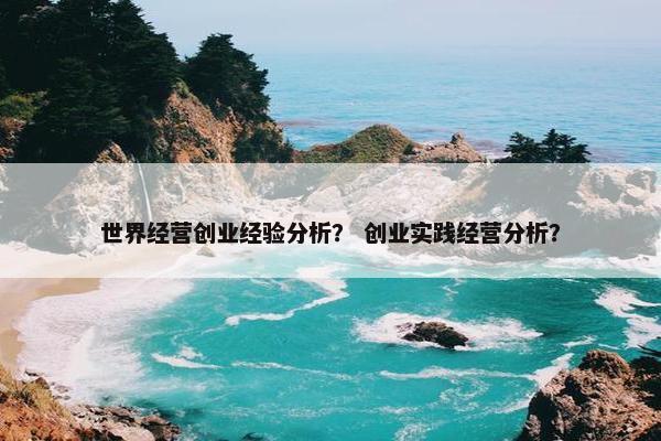 世界经营创业经验分析？ 创业实践经营分析？