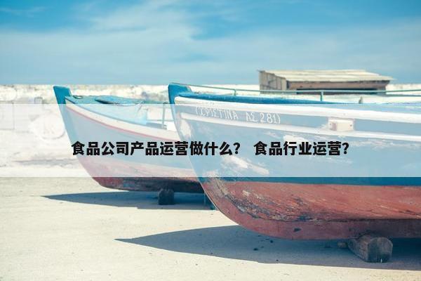 食品公司产品运营做什么？ 食品行业运营？