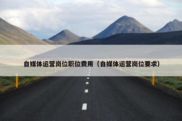 自媒体运营岗位职位费用（自媒体运营岗位要求）
