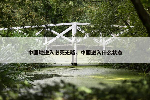 中国地进入必死无疑，中国进入什么状态