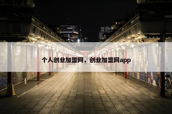 个人创业加盟网，创业加盟网app