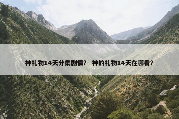 神礼物14天分集剧情？ 神的礼物14天在哪看？