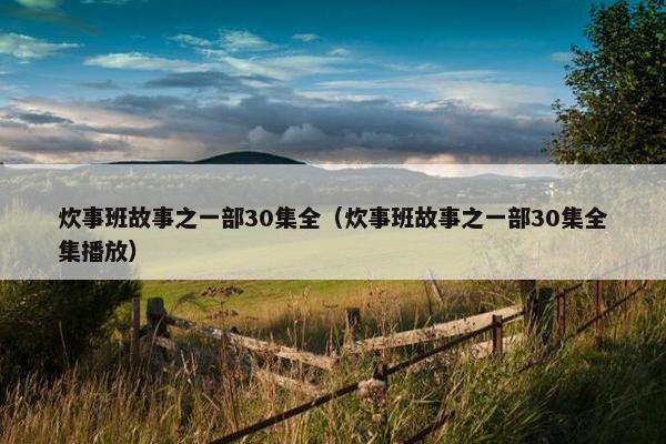 炊事班故事之一部30集全（炊事班故事之一部30集全集播放）