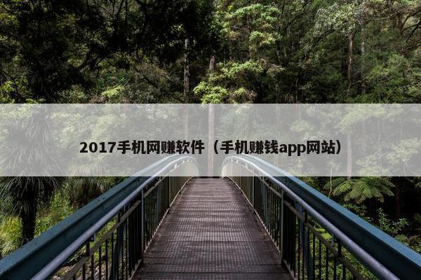 2017手机网赚软件（手机赚钱app网站）