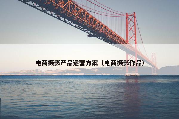 电商摄影产品运营方案（电商摄影作品）