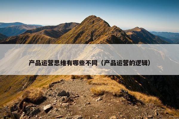 产品运营思维有哪些不同（产品运营的逻辑）