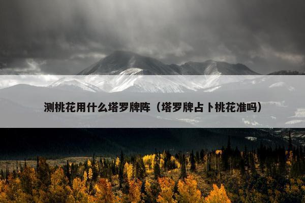 测桃花用什么塔罗牌阵（塔罗牌占卜桃花准吗）