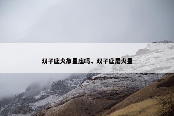 双子座火象星座吗，双子座是火星