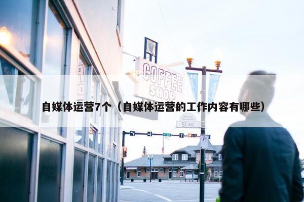 自媒体运营7个（自媒体运营的工作内容有哪些）