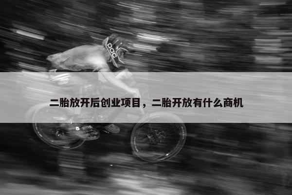 二胎放开后创业项目，二胎开放有什么商机