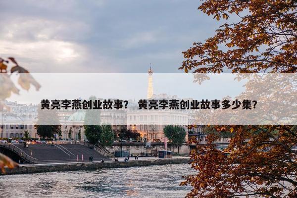 黄亮李燕创业故事？ 黄亮李燕创业故事多少集？