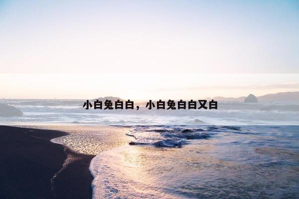 小白兔白白，小白兔白白又白
