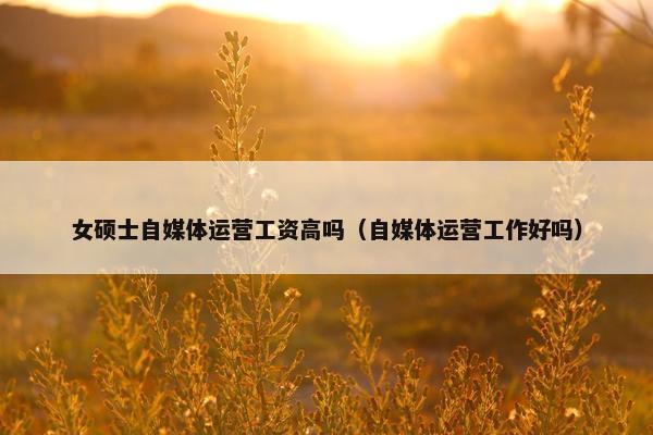 女硕士自媒体运营工资高吗（自媒体运营工作好吗）