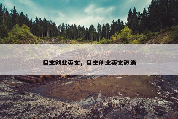 自主创业英文，自主创业英文短语