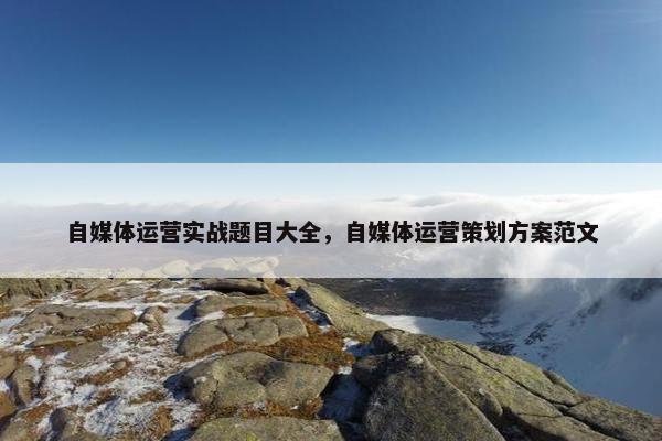 自媒体运营实战题目大全，自媒体运营策划方案范文