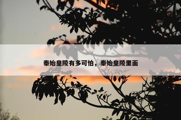 秦始皇陵有多可怕，秦始皇陵里面