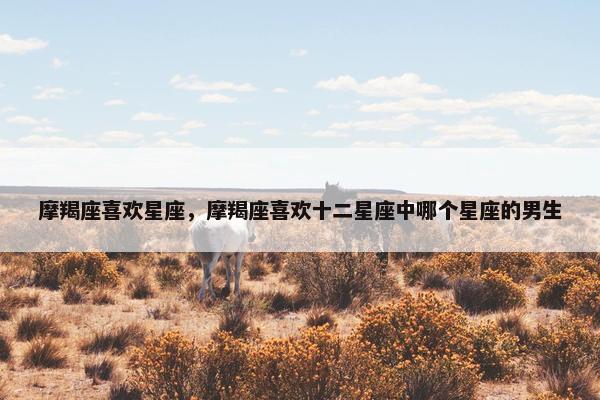 摩羯座喜欢星座，摩羯座喜欢十二星座中哪个星座的男生