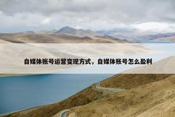 自媒体账号运营变现方式，自媒体账号怎么盈利