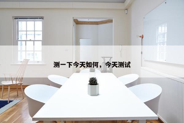测一下今天如何，今天测试