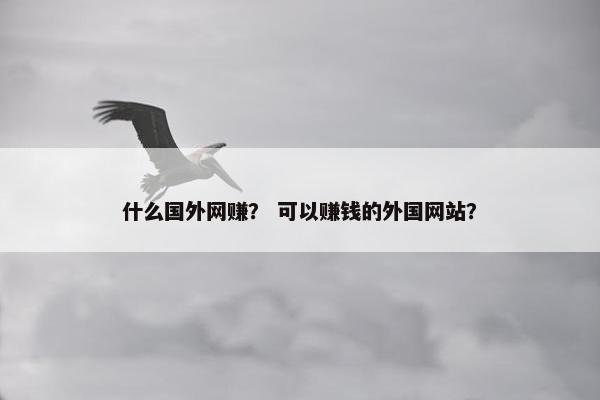 什么国外网赚？ 可以赚钱的外国网站？