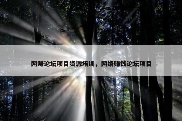 网赚论坛项目资源培训，网络赚钱论坛项目