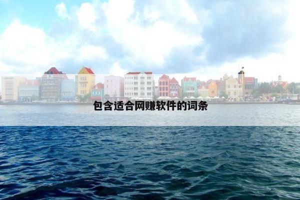 包含适合网赚软件的词条