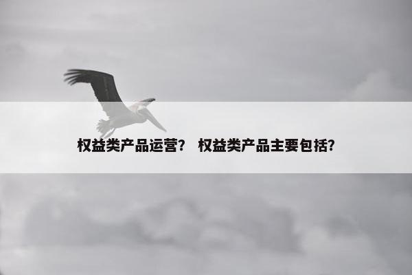 权益类产品运营？ 权益类产品主要包括？