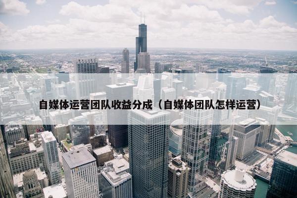 自媒体运营团队收益分成（自媒体团队怎样运营）