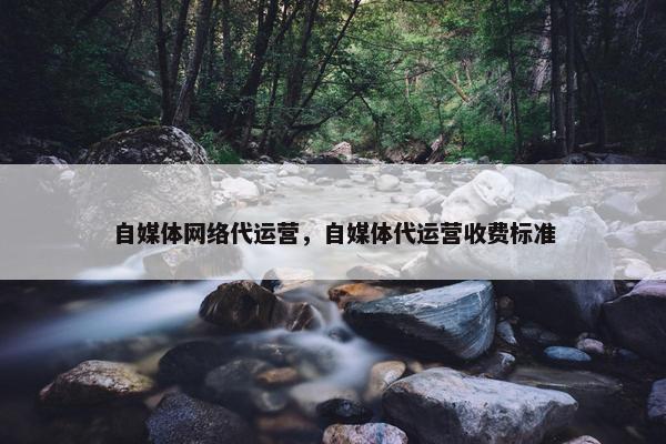 自媒体网络代运营，自媒体代运营收费标准