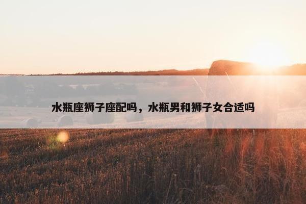 水瓶座狮子座配吗，水瓶男和狮子女合适吗
