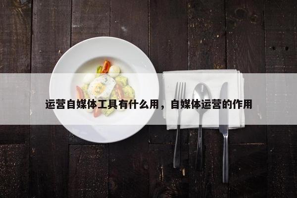 运营自媒体工具有什么用，自媒体运营的作用