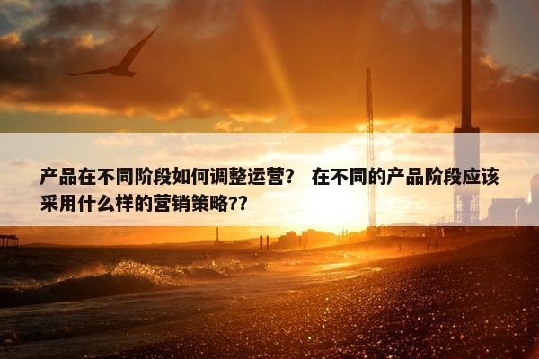 产品在不同阶段如何调整运营？ 在不同的产品阶段应该采用什么样的营销策略?？