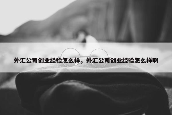 外汇公司创业经验怎么样，外汇公司创业经验怎么样啊