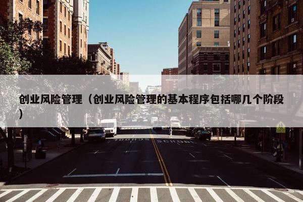 创业风险管理（创业风险管理的基本程序包括哪几个阶段）