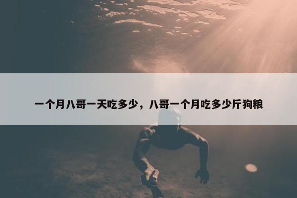 一个月八哥一天吃多少，八哥一个月吃多少斤狗粮